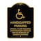Signmission Handicapped Parking Special Plate Required Unauthorized Vehicles May Be Removed at Ow, BG-1824-23913 A-DES-BG-1824-23913 - alternate 1